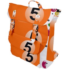 Billiard Ball Ball Game Pink Orange Buckle Up Backpack by HermanTelo