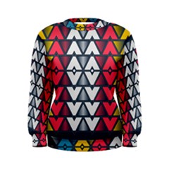 Background Colorful Geometric Unique Women s Sweatshirt