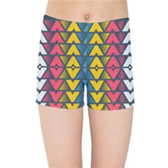 Background Colorful Geometric Unique Kids  Sports Shorts