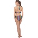 Background Colorful Geometric Unique Halter Side Cut Swimsuit View2