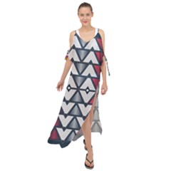 Background Colorful Geometric Unique Maxi Chiffon Cover Up Dress