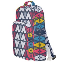 Background Colorful Geometric Unique Double Compartment Backpack