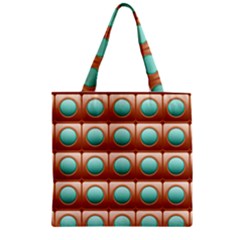 Abstract Circle Square Zipper Grocery Tote Bag by HermanTelo