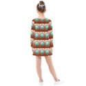 Abstract Circle Square Kids  Long Sleeve Dress View2