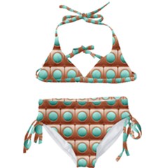 Abstract Circle Square Kids  Classic Bikini Set by HermanTelo