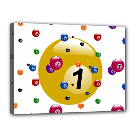 Billiard Ball Ball Game Canvas 16  X 12  (stretched) by HermanTelo