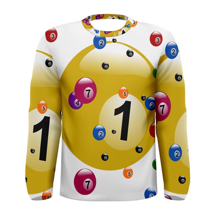 Billiard Ball Ball Game Men s Long Sleeve Tee