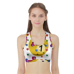 Billiard Ball Ball Game Sports Bra With Border by HermanTelo