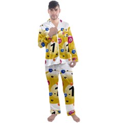 Billiard Ball Ball Game Men s Satin Pajamas Long Pants Set