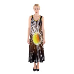 Abstract Exploding Design Sleeveless Maxi Dress