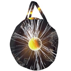 Abstract Exploding Design Giant Round Zipper Tote by HermanTelo