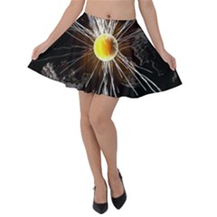 Abstract Exploding Design Velvet Skater Skirt by HermanTelo