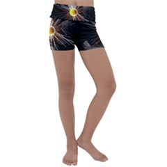 Abstract Exploding Design Kids  Lightweight Velour Yoga Shorts by HermanTelo