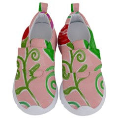 Background Colorful Floral Flowers Kids  Velcro No Lace Shoes by HermanTelo