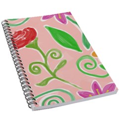 Background Colorful Floral Flowers 5 5  X 8 5  Notebook