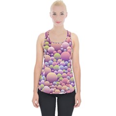 Abstract Background Circle Bubbles Piece Up Tank Top