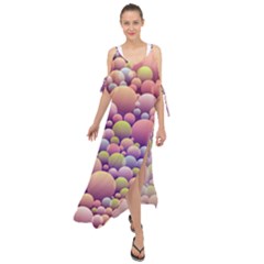 Abstract Background Circle Bubbles Maxi Chiffon Cover Up Dress by HermanTelo