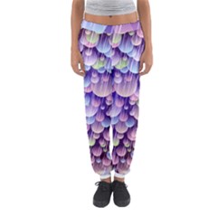 Abstract Background Circle Bubbles Space Women s Jogger Sweatpants