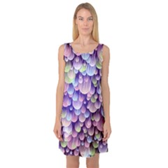 Abstract Background Circle Bubbles Space Sleeveless Satin Nightdress by HermanTelo