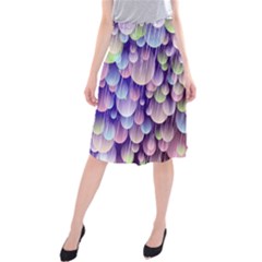 Abstract Background Circle Bubbles Space Midi Beach Skirt by HermanTelo