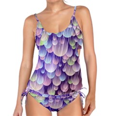 Abstract Background Circle Bubbles Space Tankini Set