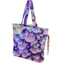 Abstract Background Circle Bubbles Space Drawstring Tote Bag View1