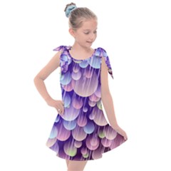 Abstract Background Circle Bubbles Space Kids  Tie Up Tunic Dress