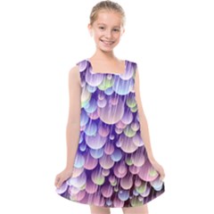 Abstract Background Circle Bubbles Space Kids  Cross Back Dress
