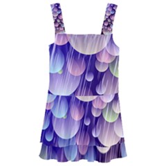 Abstract Background Circle Bubbles Space Kids  Layered Skirt Swimsuit