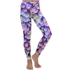Abstract Background Circle Bubbles Space Kids  Lightweight Velour Classic Yoga Leggings