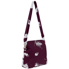 Cat Nature Design Animal Skin Pink Zipper Messenger Bag