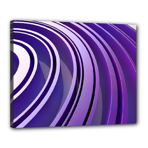 Circle Concentric Render Metal Canvas 20  X 16  (stretched)