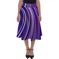 Circle Concentric Render Metal Perfect Length Midi Skirt by HermanTelo