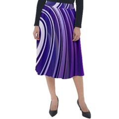 Circle Concentric Render Metal Classic Velour Midi Skirt  by HermanTelo