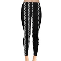 Chains Black Design Metal Iron Leggings  by HermanTelo