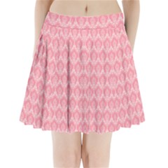 Damask Floral Design Seamless Pleated Mini Skirt