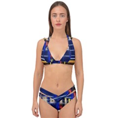 Famous Blue Police Box Double Strap Halter Bikini Set by HermanTelo