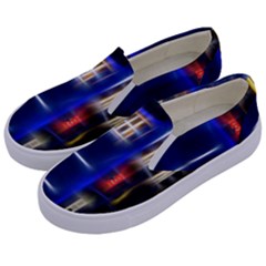 Famous Blue Police Box Kids  Canvas Slip Ons