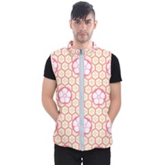 Floral Design Seamless Wallpaper Men s Puffer Vest