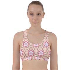 Floral Design Seamless Wallpaper Back Weave Sports Bra by HermanTelo