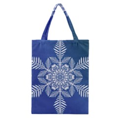 Flake Crystal Snow Winter Ice Classic Tote Bag