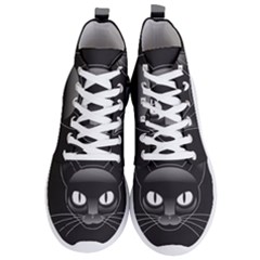 Grey Eyes Kitty Cat Men s Lightweight High Top Sneakers