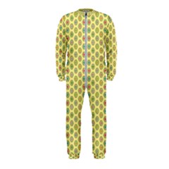 Hexagonal Pattern Unidirectional Yellow Onepiece Jumpsuit (kids)