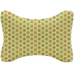 Hexagonal Pattern Unidirectional Yellow Seat Head Rest Cushion by HermanTelo