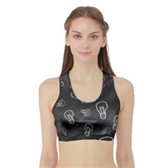 Many Lamps Background Sports Bra With Border by HermanTelo