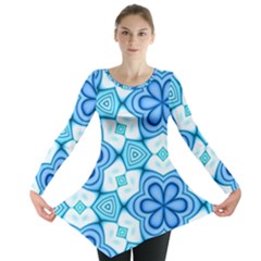 Pattern Abstract Wallpaper Long Sleeve Tunic 
