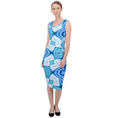 Pattern Abstract Wallpaper Sleeveless Pencil Dress
