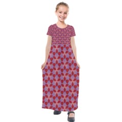 Pattern New Seamless Kids  Short Sleeve Maxi Dress by HermanTelo