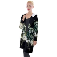 Awesome Tiger With Flowers Hooded Pocket Cardigan by FantasyWorld7