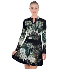 Awesome Tiger With Flowers Long Sleeve Panel Dress by FantasyWorld7